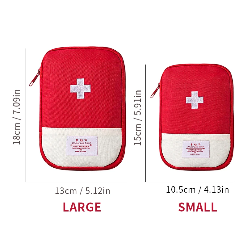 First Aid Bag Empty Pouch Mini Portable Multi Compartment Outdoor Travel Medicine Kit Emergency Medical Medicine Storage Bag