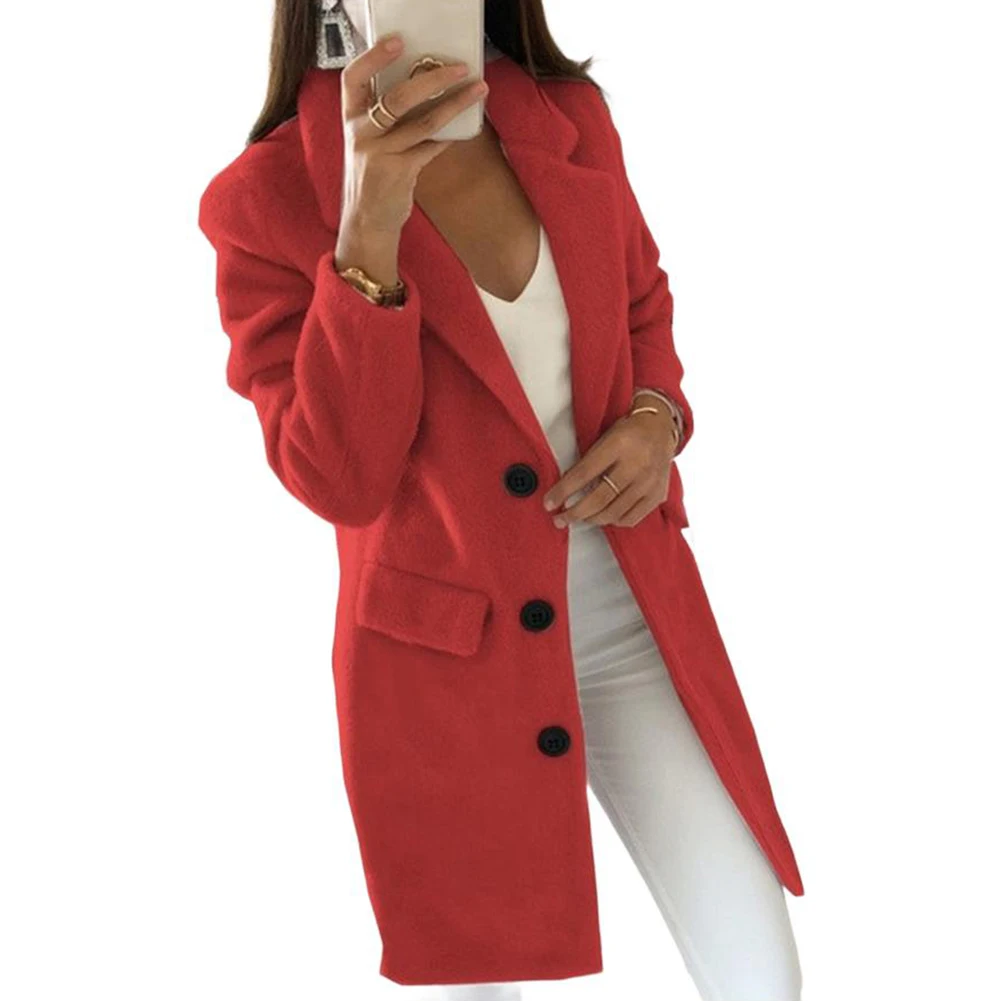 

Business Casual Long Sleeve Coat Collar Button Coat Business Tops Brand New Casual Elegance Comfortable Fit Easy Care