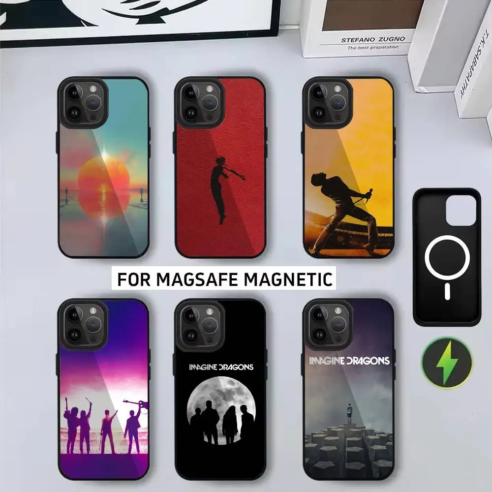 

B-Band I-Imagine Dragons 12L-Looms Phone Case For iPhone17,16,15,14,13,12,11 Plus,Pro Magnetic For Magsafe Wireless Charging