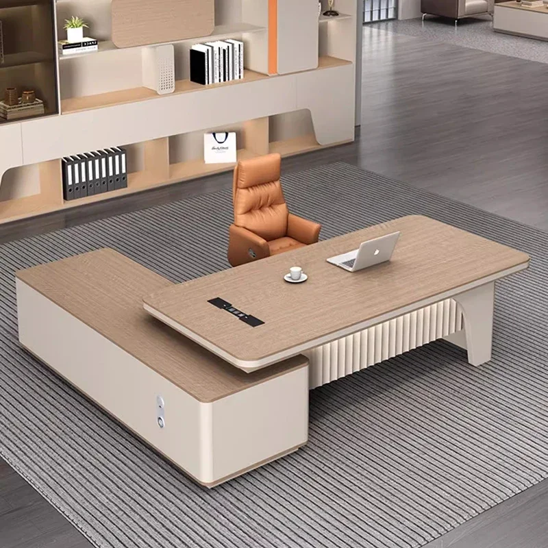 Luxury Computer Office Desks Corner Wooden Modern Manager Office Desks With Drawers Simple Design Furniture Er Arbeitet LLOD