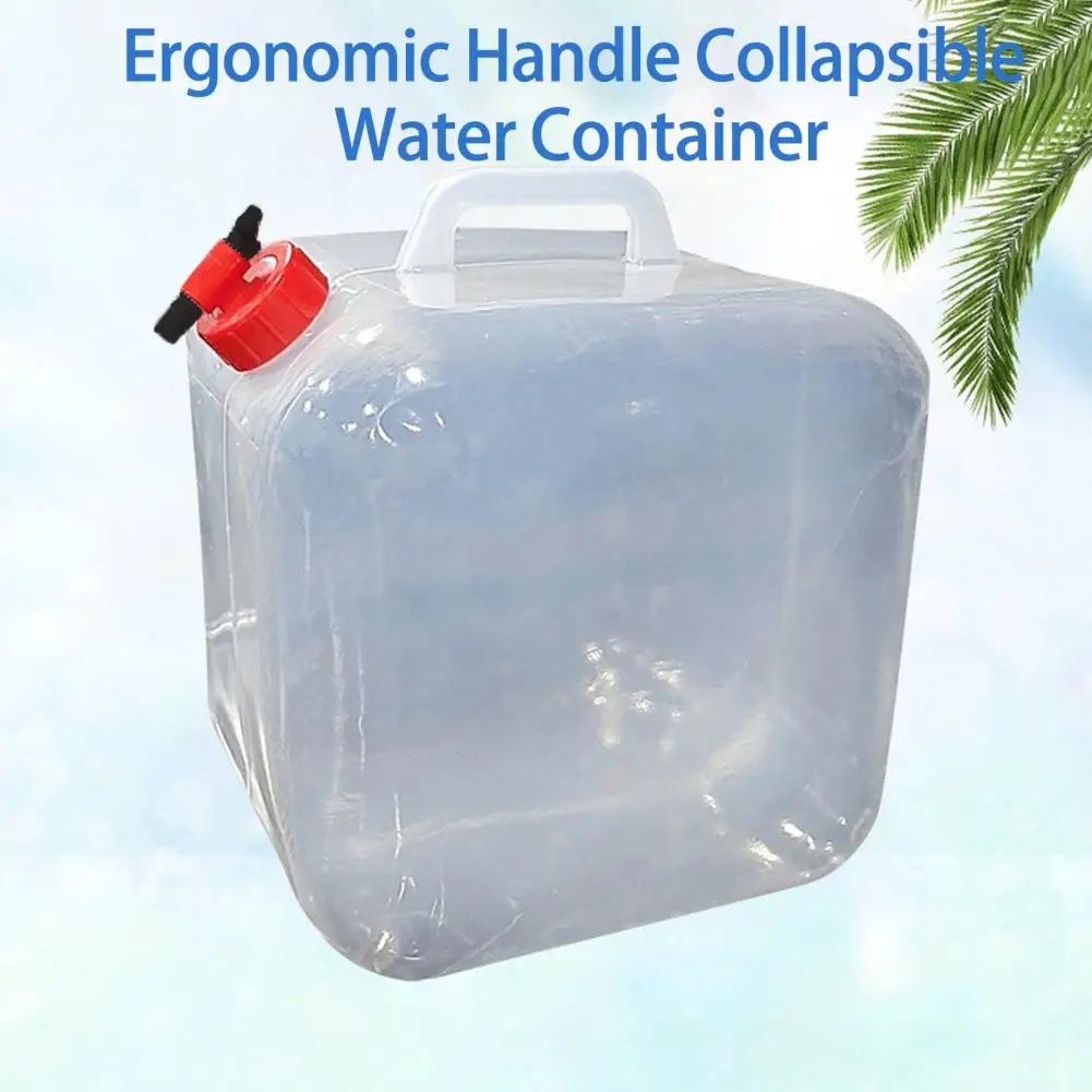 Folding Water Bag  Reliable Leak-proof PE Material  Easy Pouring Folding Water Tank Hiking Supplies