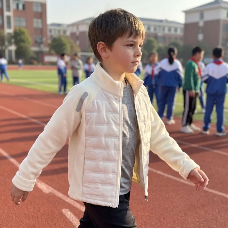 Jungen Mädchen Dicke Jacken Winter Kinder Gefütterte Fleece Warme Mäntel Kinder Kapuzen-Baumwoll-Oberbekleidung Kinderkleidung Kaschmirmantel – Detail 9
