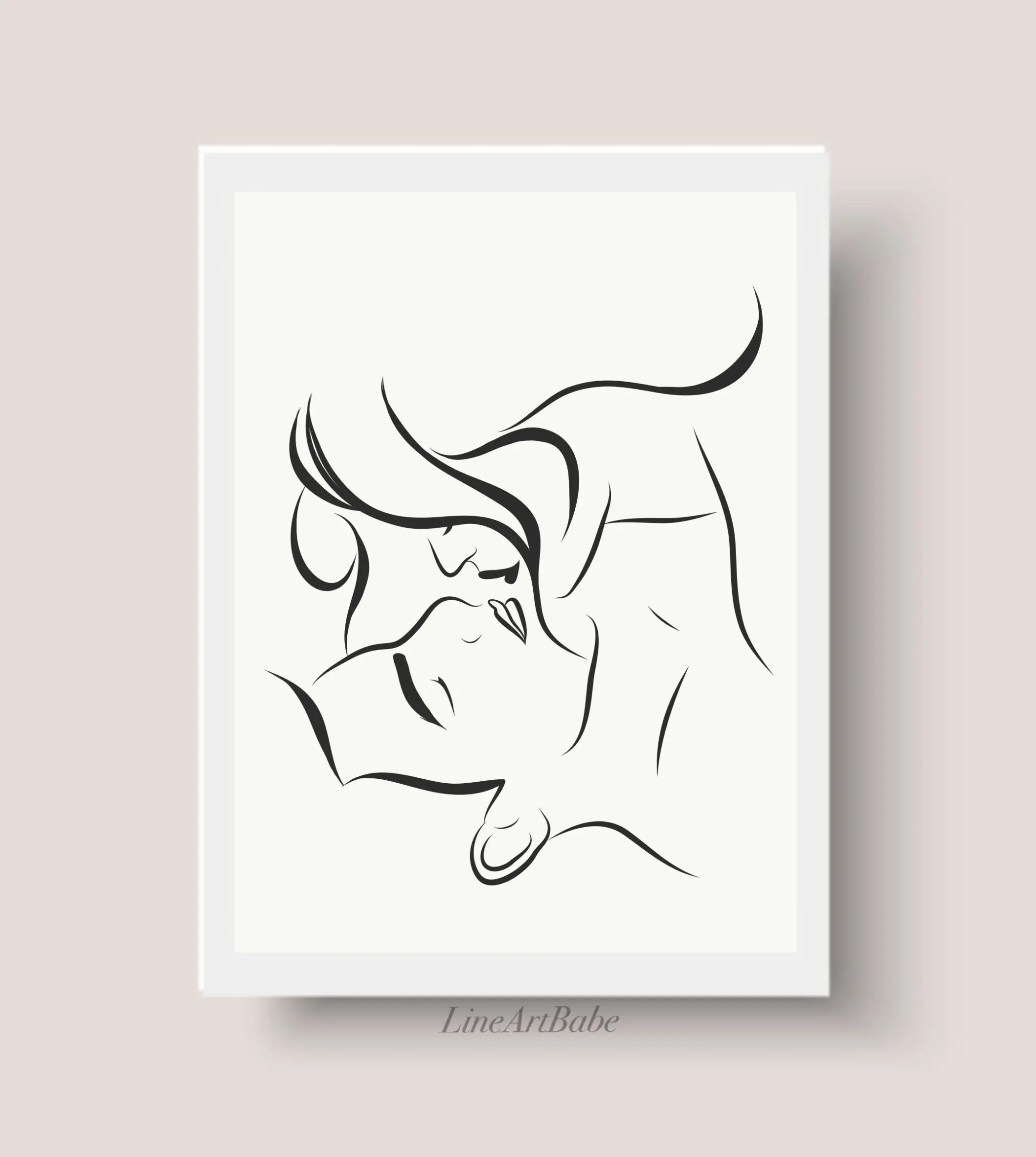 مجردة زوجين الحب المثيرة خط الحد الأدنى لوحة قماش ، أنثى مثير امرأة عارية ملصق ، صور جدار الفن ، ديكور الغرفة ، المنزل