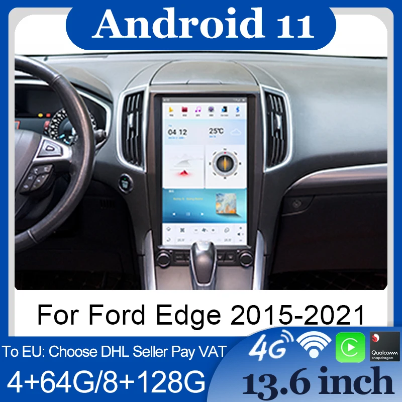 

13.6 inch Android 11 Wireless Apple Carplay Android Auto For Ford Edge 2015-2019 GPS Navigation Car Radio Multimedia Player