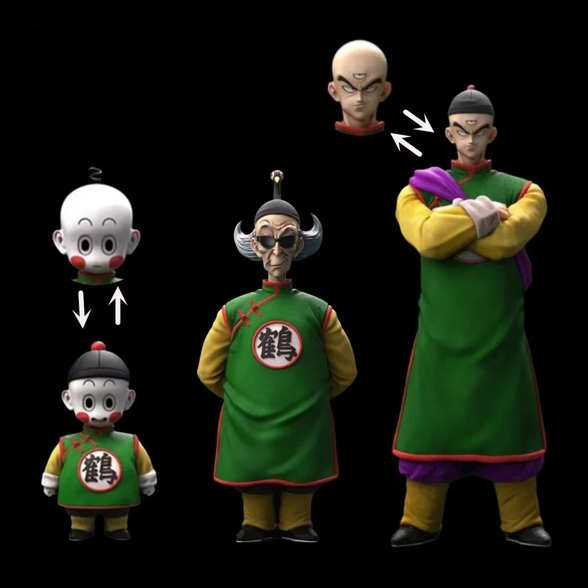 Anime Dragon Ball Z Crane Immortal Chiaotzu Crane School Tien Shinhan Action Figures Pvc Gk Statue Collection Model Toys Gifts