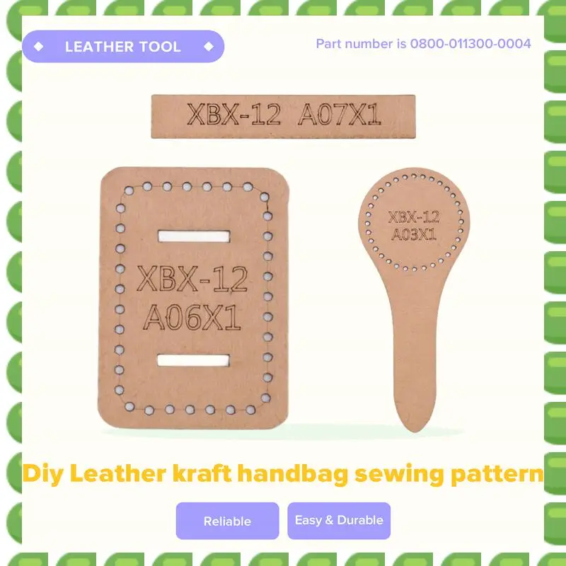 A04V 1 Set DIY Leather Template DIY Handmade Craft Template Kraft Handbag Sewing Pattern Finished Product Size 21X19x6.5CM