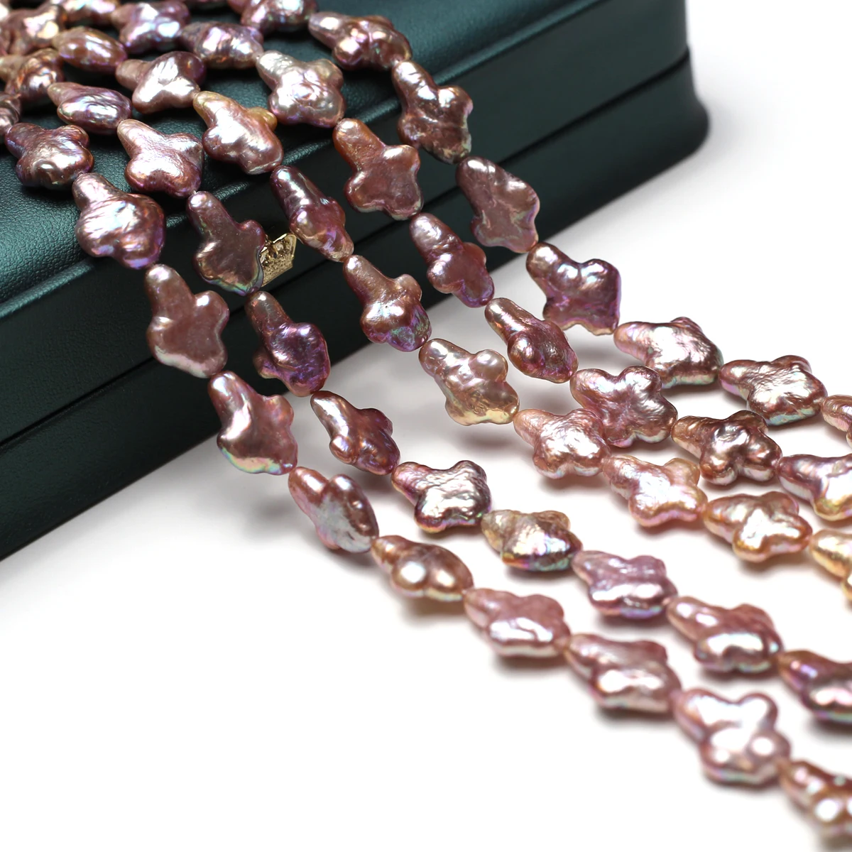 

12x16mm Natural Freshwater Pearl Purple Cross Shape Loose Beads for Jewelry Making DIY Women Necklace Bracelet Accessories 36cm