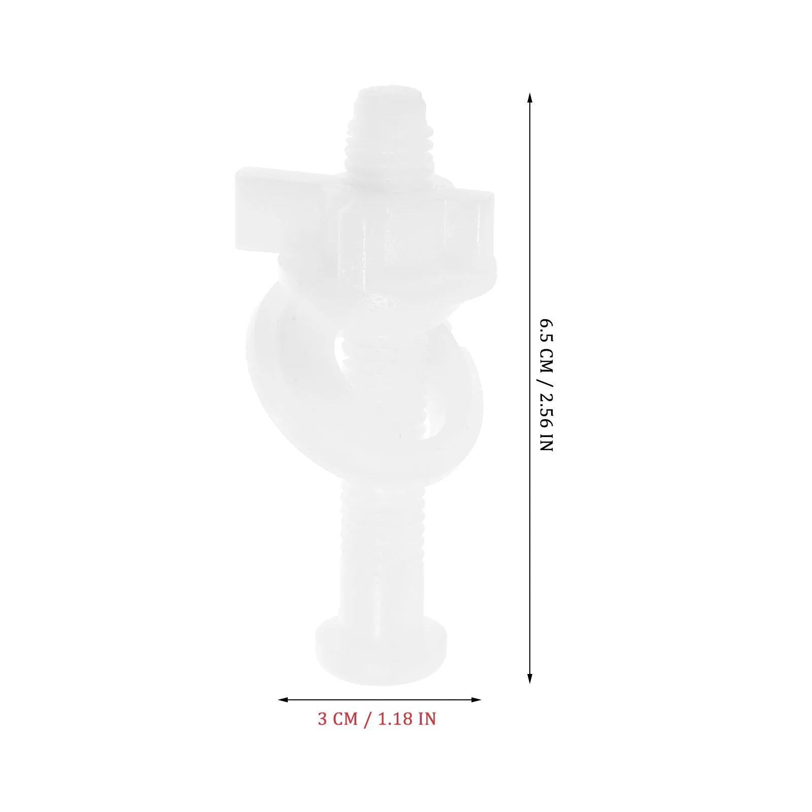 

2PCS Toilet Bolts Replacement Kit Plastic Washers Toilet Seat Hardware for Most Seats Stable Hardware Accessories