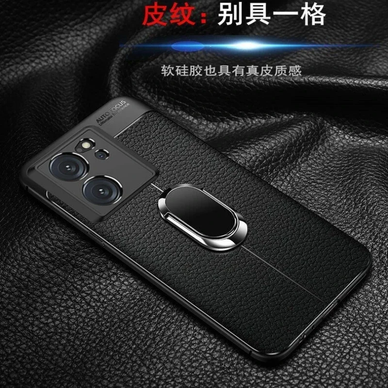 Magnetic Case For Xiaomi Mi 13T Pro Case Holder Ring Phone Cover Luxury TPU Soft Silicone Protection Shell Shockproof Bumper