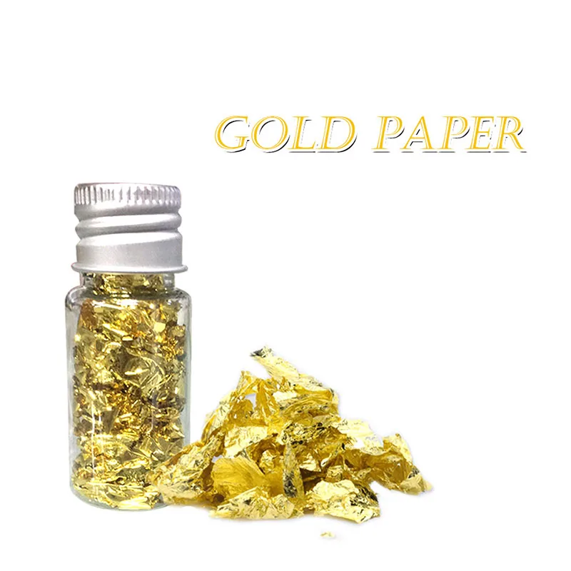 Home Food Decorative Paper Gold  Siver Leaf Leaves Nail  Luxury Shiny Gold Foil