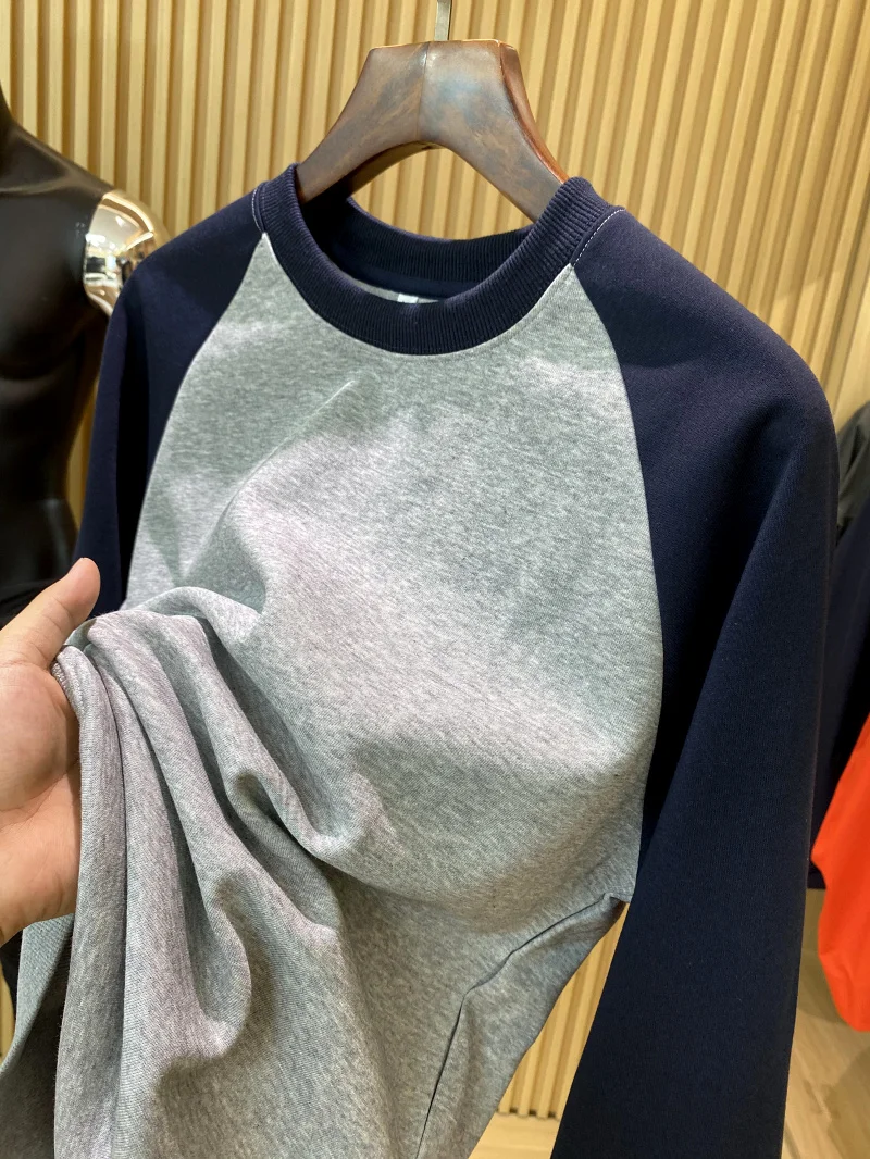 الرجعية الأمريكية Sle طويلة Sve البلوز عارضة فضفاض oulder الإدراج جولة Ne الرجال Faion ربيع الخريف نموذج جديد #5