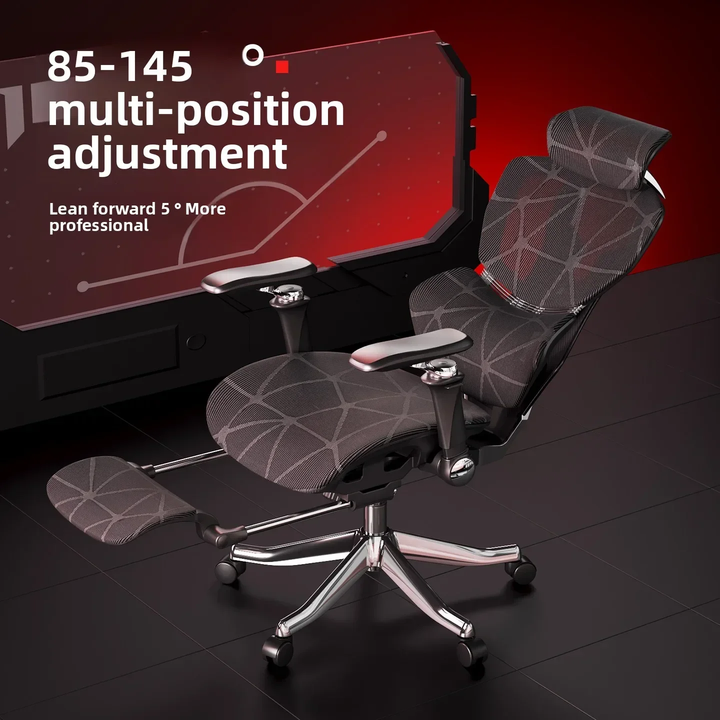 Exquisite Multi-functional Chair High-end e-sports ergonomic chair game party boys breathable adjustable 9D armrest view 2