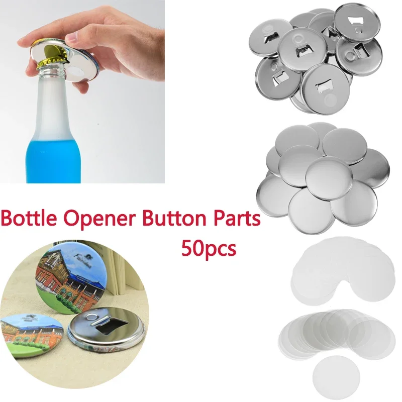 58mm 75mm DIY Bottle Opener Badge Material For Portable Refrigerator Magnet Making For Button Maker Machine Parts Decorations