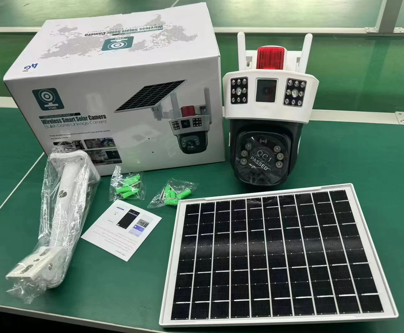 Imagem -03 - Saikiot-câmera de Segurança Cctv Alimentada por Energia Solar à Prova Dágua Telas Lente Dupla Wifi V380 Pro 12mp 6k Ptz 4g 360 ao ar Livre