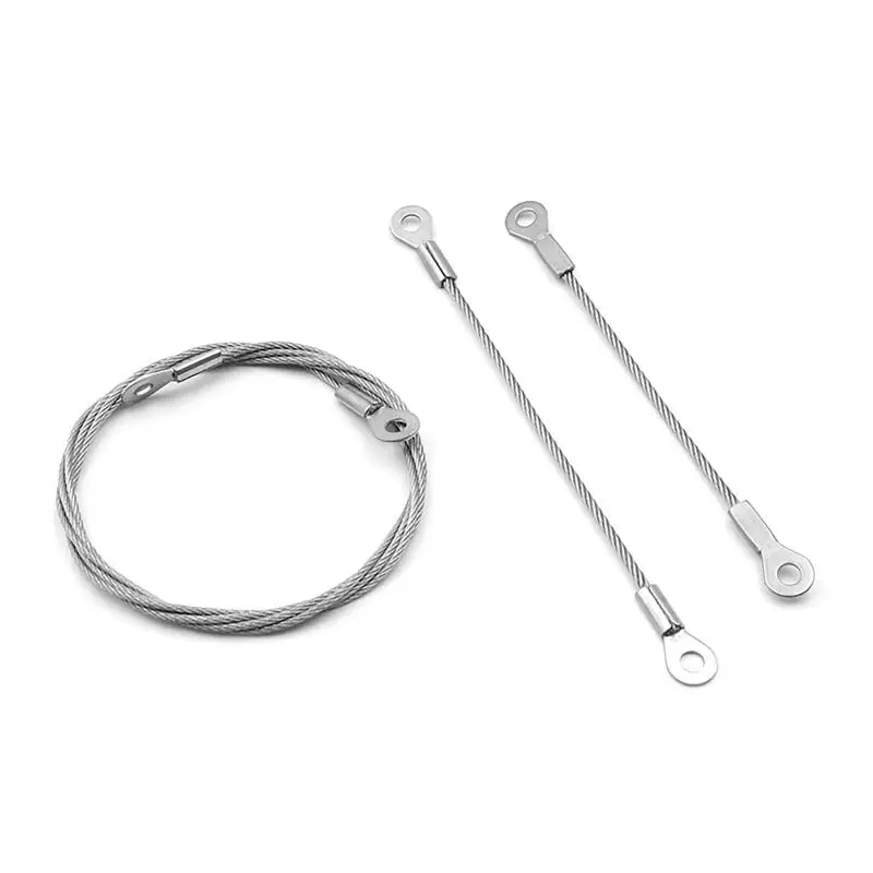 5Pcs M4 Hole End Stainless Steel Wire Rope Cable Durable Safety Ropes for Home Deck Railing Hanging Fixing Jobs