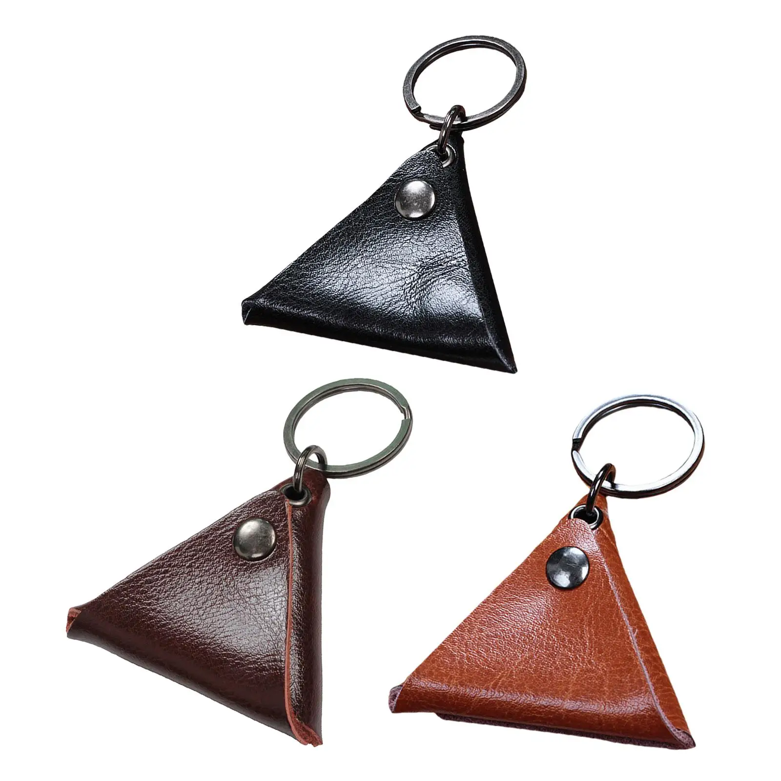 Plectrum Case Bag Stringed Accessories Key Fob Case Bag Ukulele Plectrums Bag Mini Leather Guitar Pick Holder Keychain Men