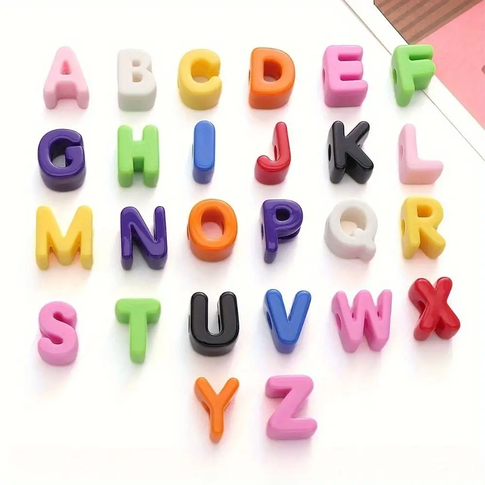 

50Pcs Round Y2K Letter Pendant DIY Ornaments Acrylic Pendant Accessories Beads Jewelry Making Charm Jewelry Accessories