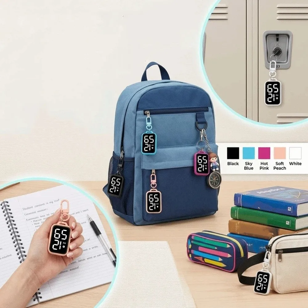 Digital Display Electronic watch Pocket-Sized Portable Student electronic watch One-Button Operation Bright LED Lighting