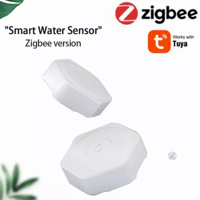 Tuya Zigbee Water Immersing Sensor Smart Home Water Sensor Detector Alarm Remote App Push Smart Phone Security Protection House