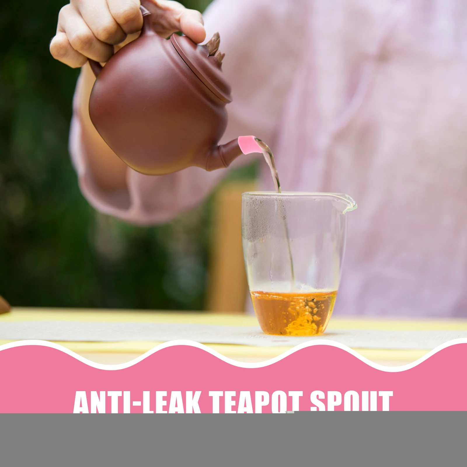 

2 Pcs Mouth Dust-proof and Scald-proof Teapot Spout Plug Accessories Pink Silica Gel Cover for