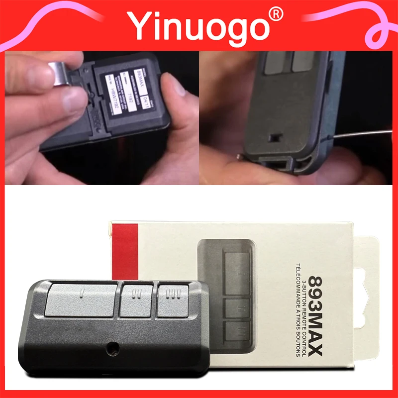 

893MAX Remote Control Garage Door Opener For 890MAX 893LM 371LM 373LM 971LM 973LM 891LM 953ESTD Electric Gate Remote Control