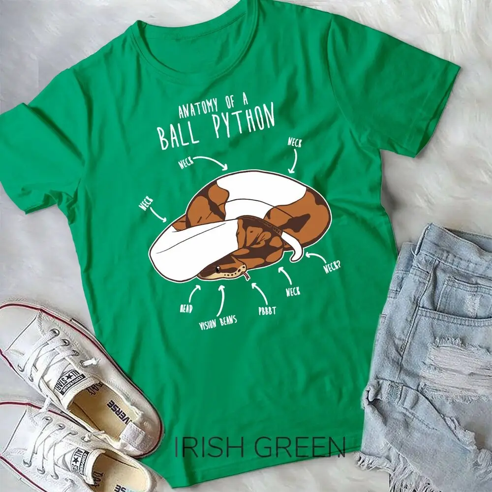 Anatomy of a Piebald Ball Python, Funny Reptile Snake Lover Unisex T-shirt