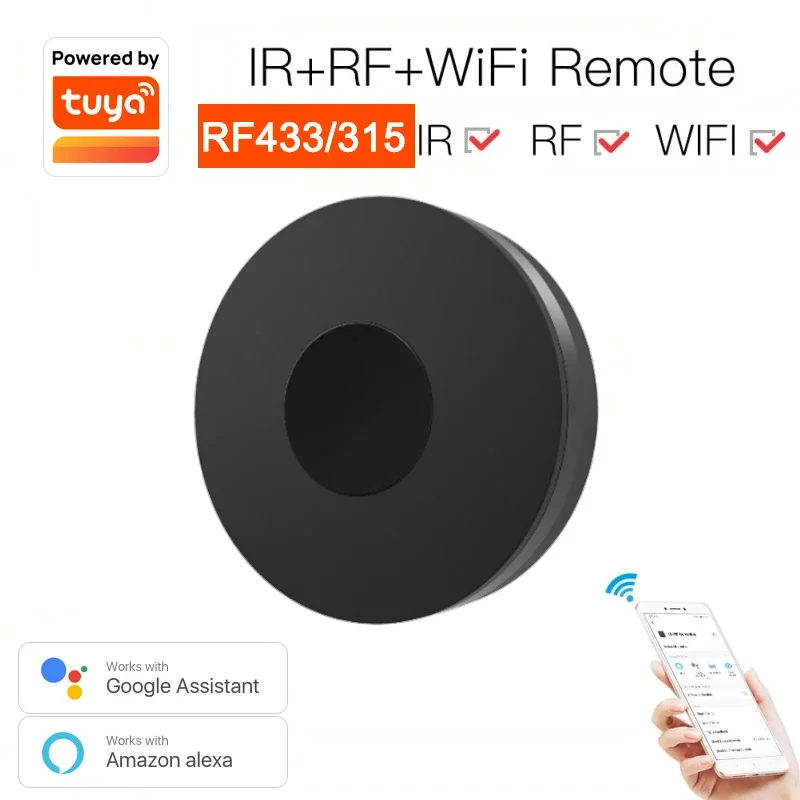 Tuya Smart RF315/433 telecomando IR WiFi Smart Home per condizionatore d\'aria tutto il supporto TV Alexa,Google Assistant Voice Control