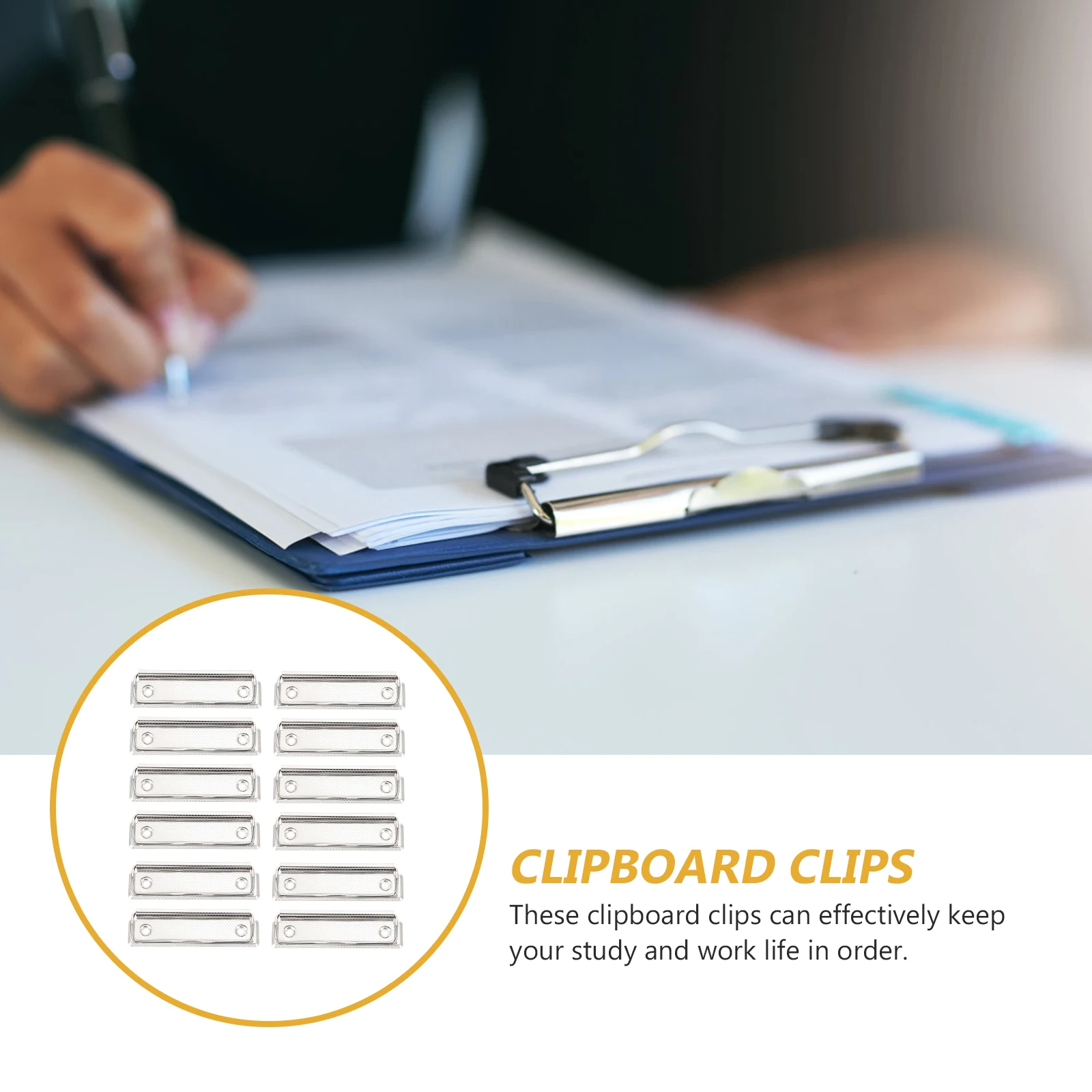 

15Pcs Metal Clipboard Clips Office Writing Board Clips Perfect For Documents And Reports