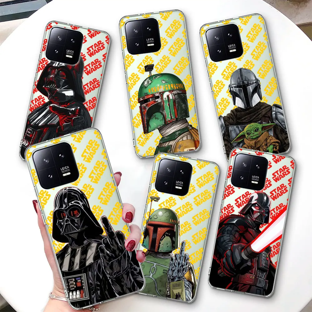 Transparent Case for Xiaomi Mi 11T 13 11 10T 8 9 CC9 A3 CC9E 11i 12 12X 8 9T Pro 10 Lite Soft Phone Cover Star Wars Darth Vader