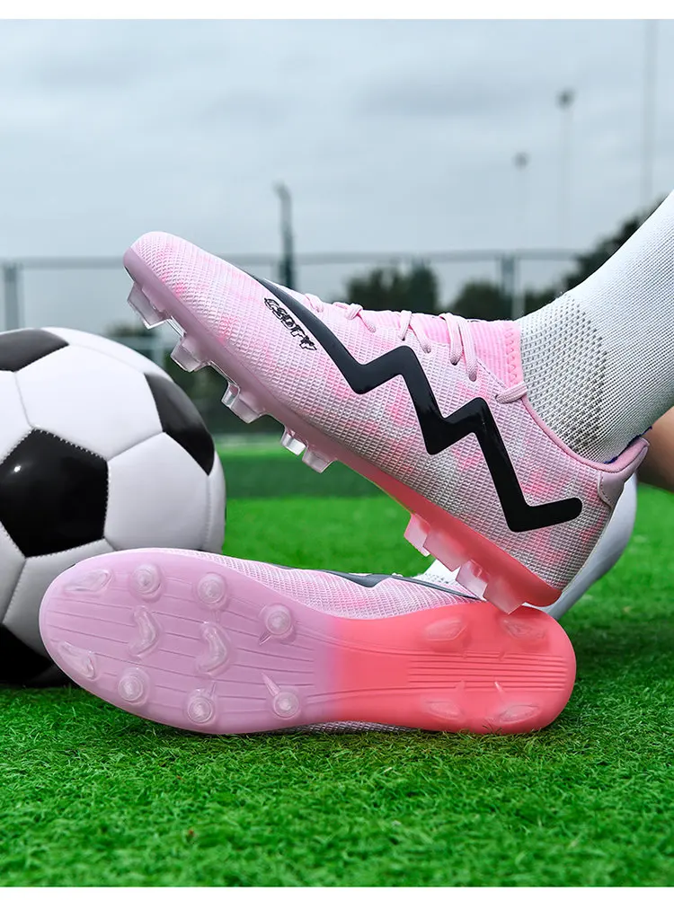 Original Marke blau Herren profession elle Fußballs chuhe Rasen rutsch feste Fußballs chuhe für Männer Schnürung Low Cut Fußball Turnschuhe männlich – Detail 18