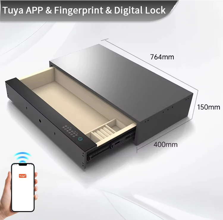 Smart hidden wardrobe sliding safe modern home wardrobe design biometric fingerprint electronic cash cabinet