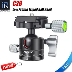 INNOREL C28 Low Profile Tripod Head 360° Panoramic Metal Tripod Ball Head for DSLR Tripod Monopod Camcorder Slider Max load 5kg