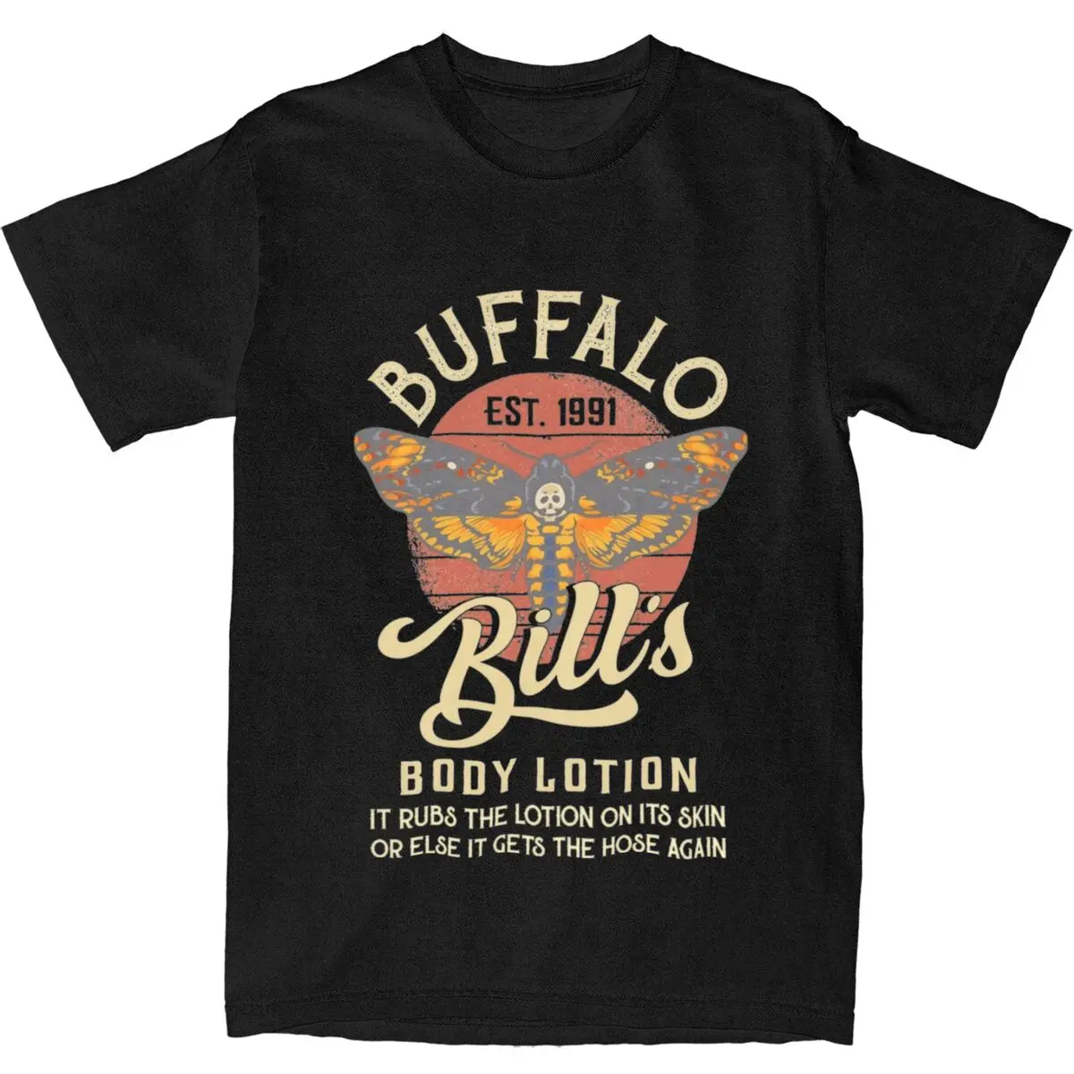 Man T-Shirt Buffalo-Bill Lotion Co T-Shirts Hip Hop Silence Of The Lambs Butterfly Beach Tee Shirt Awesome Cotton Clothes Gift