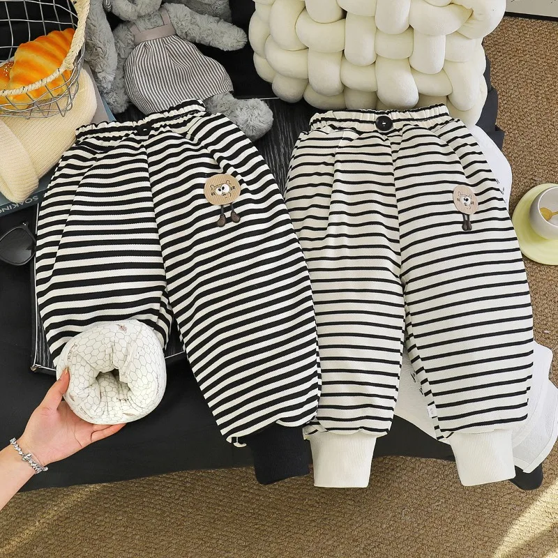 2026 Winter Children Warm Casual Pants Kids Baby Boy Girl Trousers For Sports Clothing Toddler Bottoms Infant Baby Clothes Pants