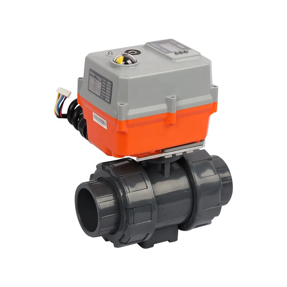 2 Way AC DC PVC Actuator Motorized Water Electrical Control Ball Electric Valve Intelligent Electric Actuator