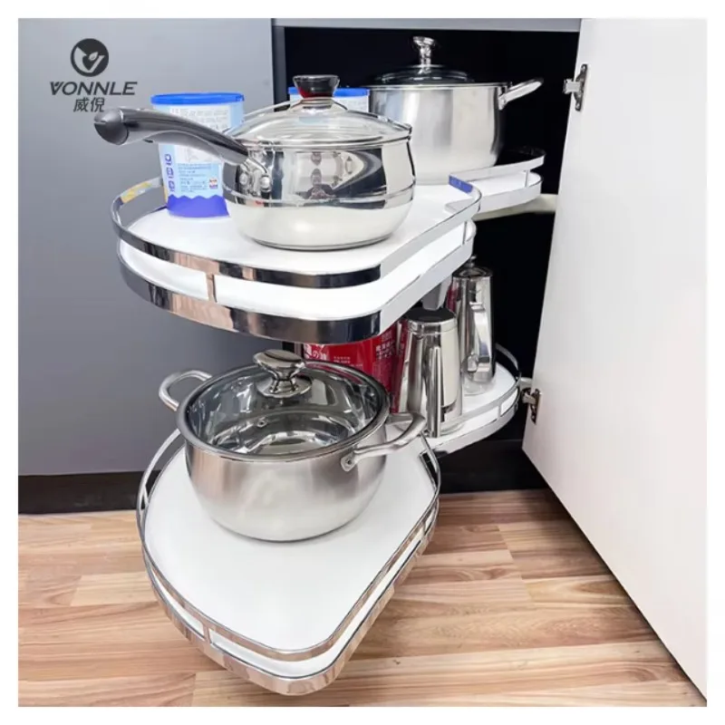 

Modern Design Stainless Steel Kitchen Accessories Pull Down Storage Cabinet Lift Shelf and Basket