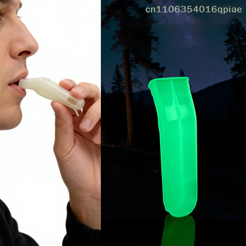 Luminous Survival Whistle Internationally SOS Distress Whistle Emergency Loud Dual Frequency Sound With Back Clip Outdoor
