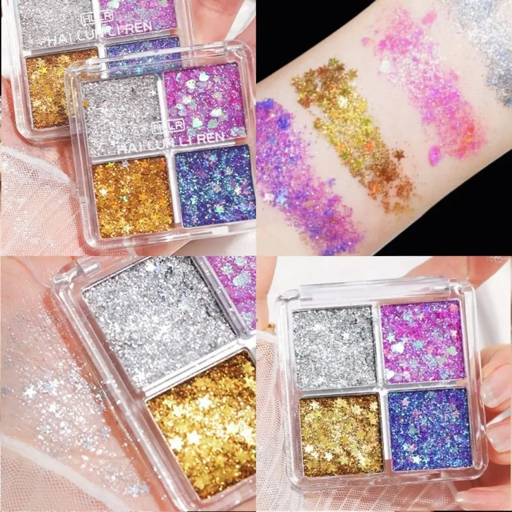 Multi-color Glitter Eyeshadow Palette Glitter High Gloss Sequins Glitter Eyeshadow Pearlescent Sequins Eye Makeup