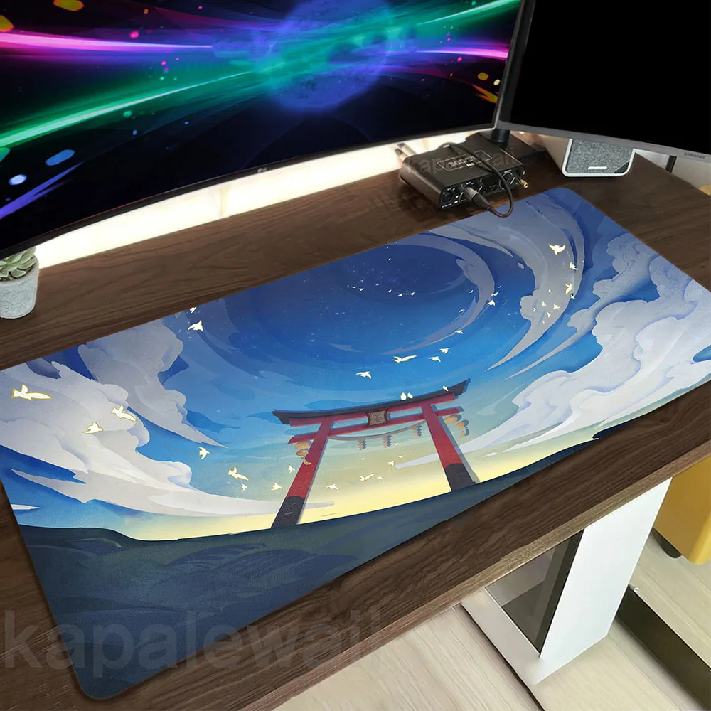 Japanese Style Inari Torii Mousepad Large Mouse Pad Keyboard Pads Gamer Deskmat Mouse Mat Laptop Anti-slip Gaming Desktop Mats