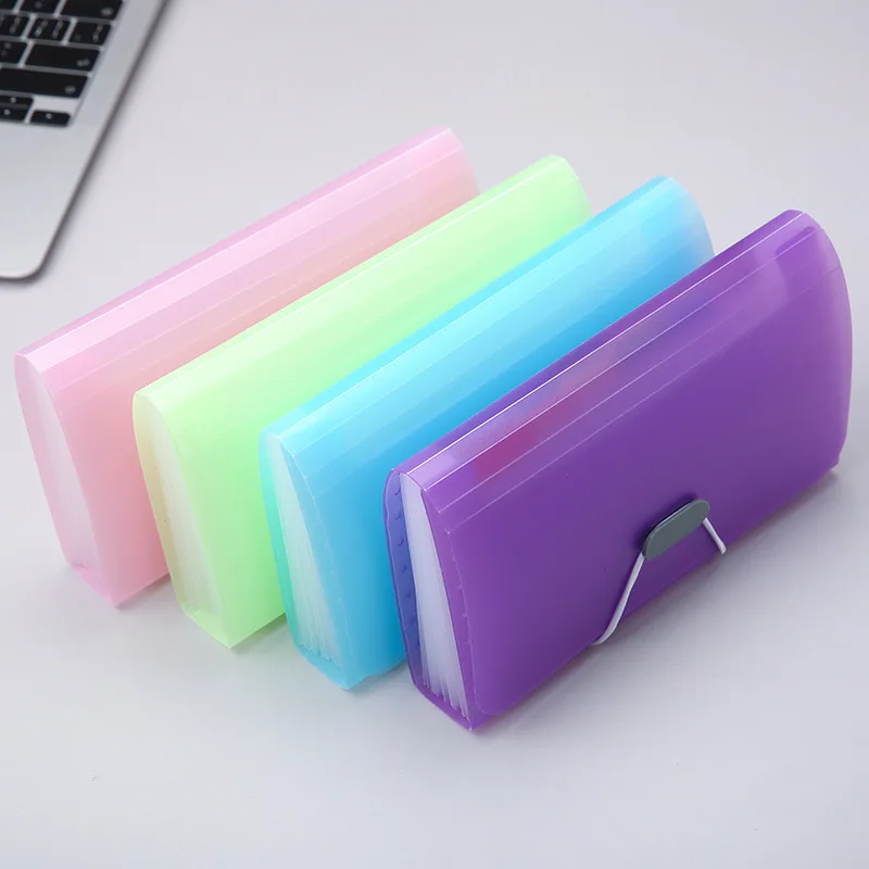 A6 Expanding Wallet Organ Bag Waterproof File Bag Organizer Data Book File Pouch Bill Folder School Office Binder Family Folder