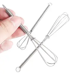 13cm 15cm Mini Stainless Steel Manual Mini Egg Whisk Coffee Milk Blender Mixer Kitchen Egg Beater