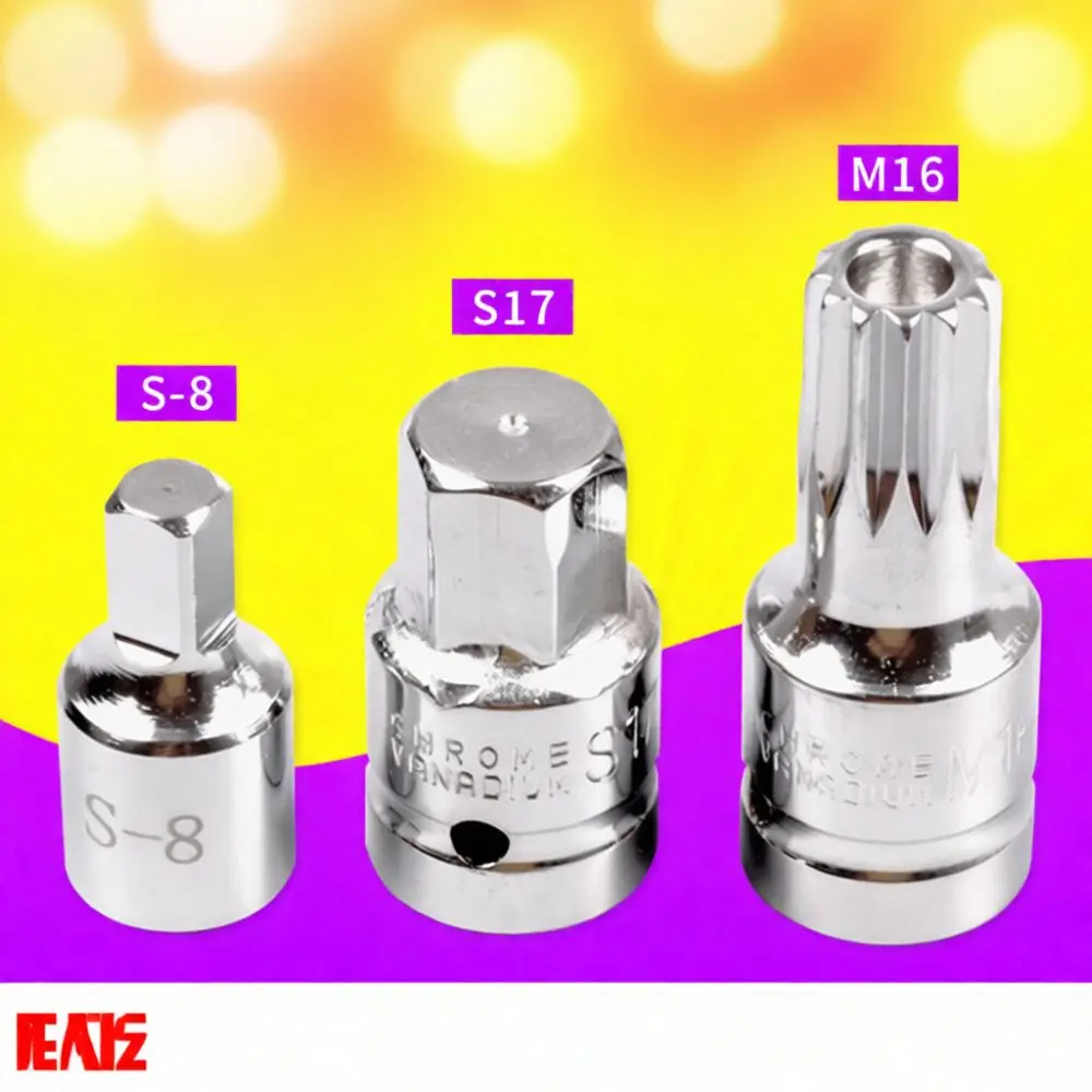 Car Engine Oil Drain Plug Removal Socket For VW Audi Peugeot Citroen Automotive Maintenance Tool Hand Wrench Alloy Steel