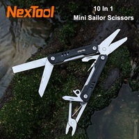 NexTool 10 in 1 Mini Sailor Scissors EDC Multitools Outdoor Hand Pliers Tools Mini Pocket Folding Knife File Sim Card Pin Needle