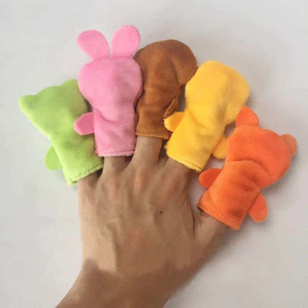 Cartoon Parent-Child Children's Hand Puppet Monkey Dog Animal Puppet Elephant Bear Finger Puppet Bedtime Story Telling