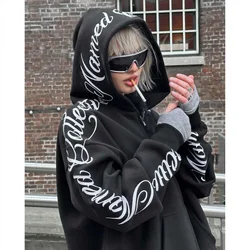 2024 mektup baskı moda marka aynı stil hırka ceket avrupa ve amerikan gevşek Zip Hoodie erkek ve kadın kazak