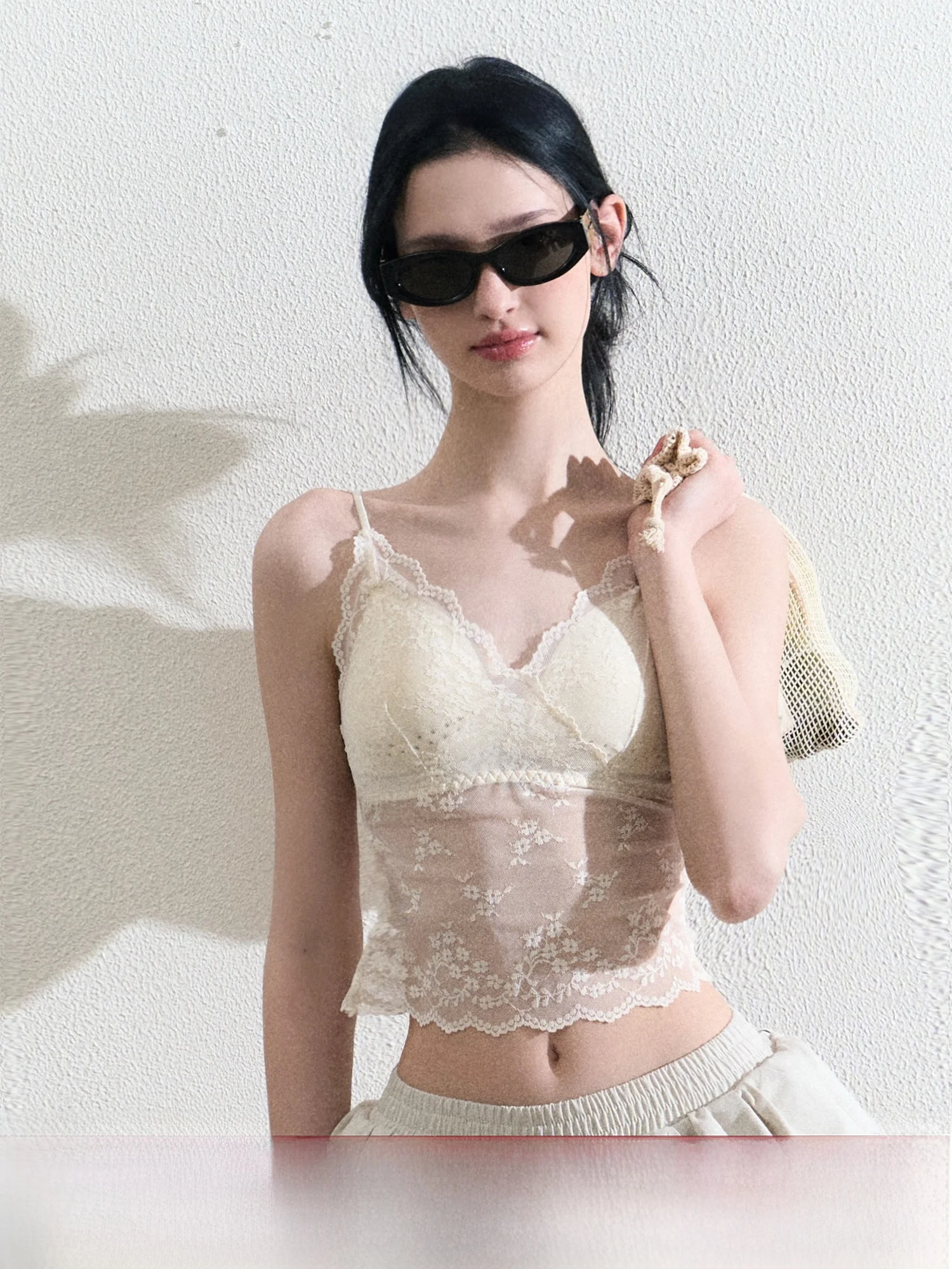 

Женская модная универсальная майка OAKMOO Clouds And Sunlight Slim Fit с кружевом, из нейлоновой ткани, для коррекции фигуры