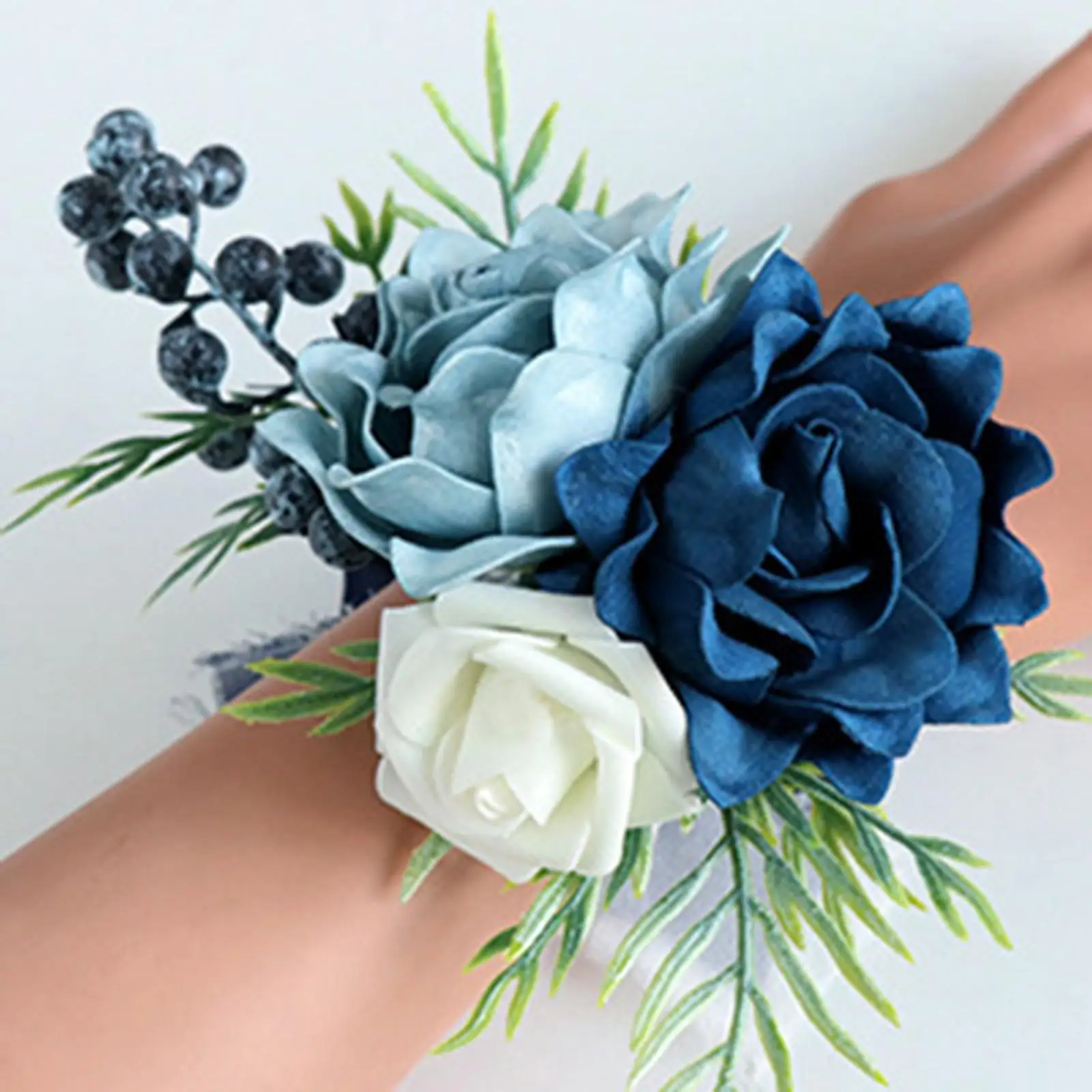 

6x Wrist Corsages Artificial Flowers Corsage Wristlet for Prom Bridal Shower