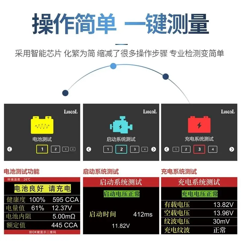 Battery detector measures the quality of the battery, capacity, life, voltage resistance tester, battery tester