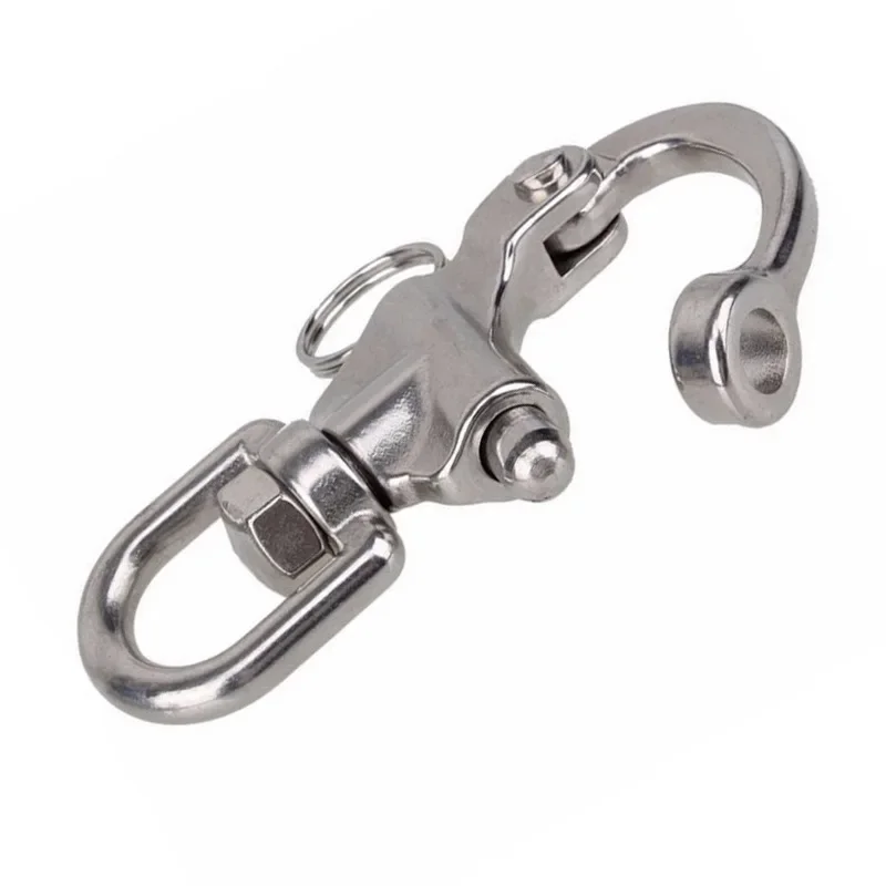 316 Stainless Steel Ring Rotary Spring Shackle Quick Release Hand-pulled Quick Release Shackle Marine Hardware