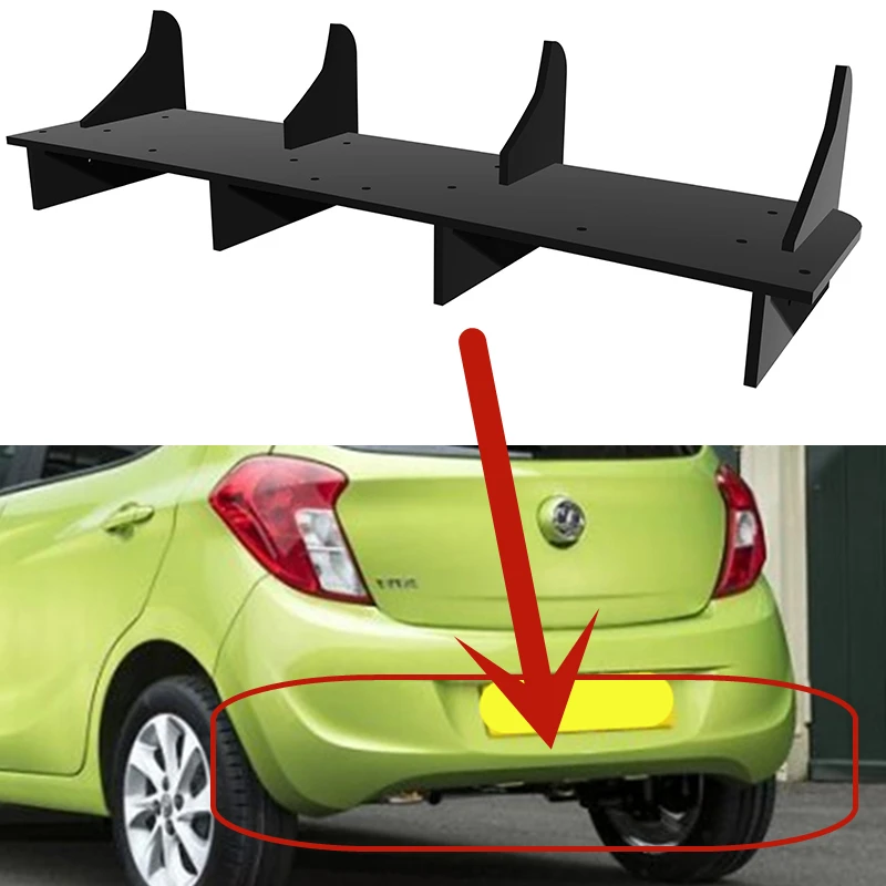 

Fit Opel Karl 2015--2017 Year Rear Diffuser Bumper Lips Spoiler Splitter Body Kit Accessories